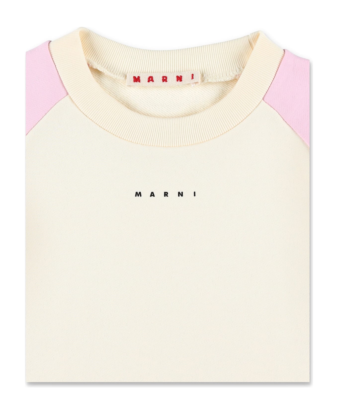 Marni Kid - Colorblock Sweatshirt - BEIGE/PINK