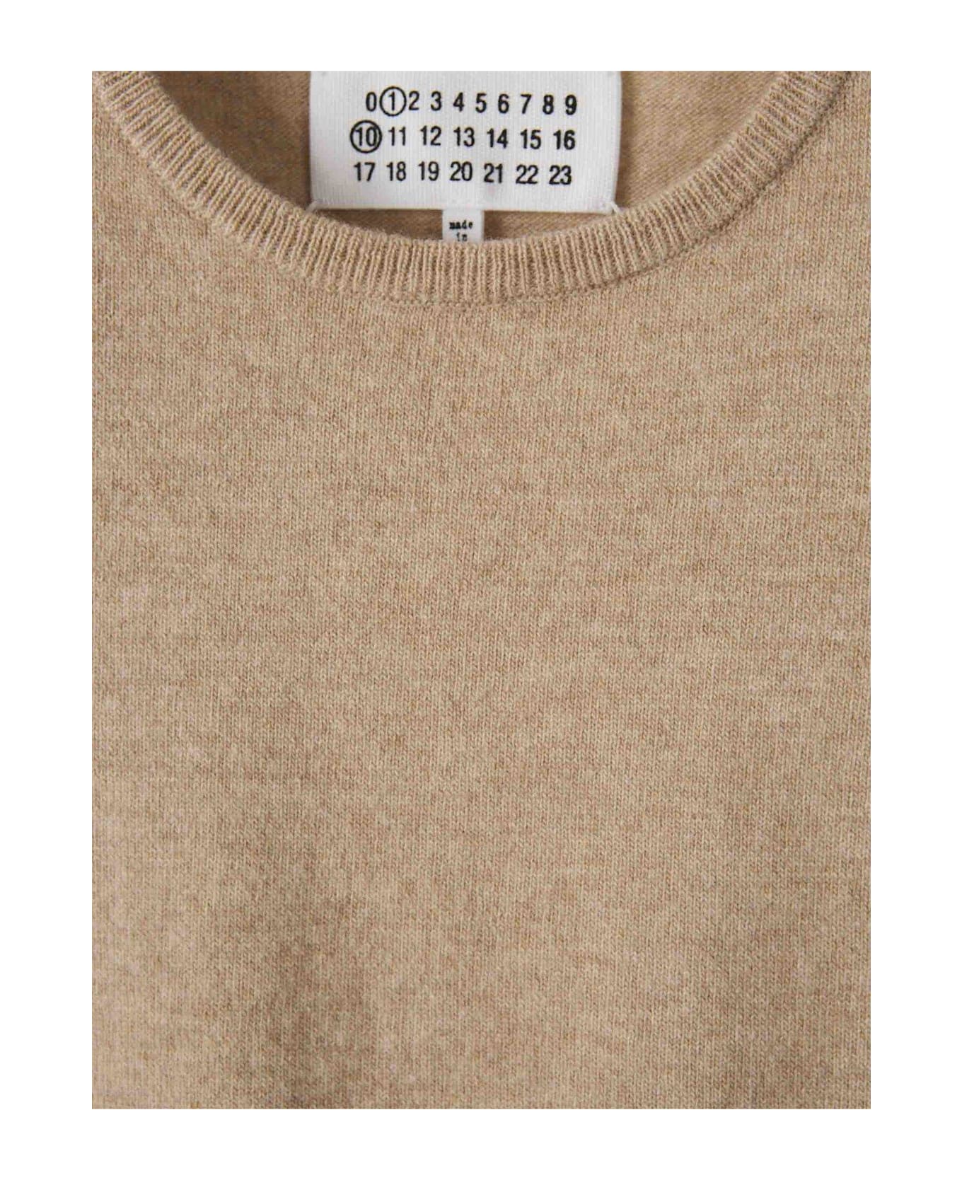 Maison Margiela Knitted Crewneck Top - Brown
