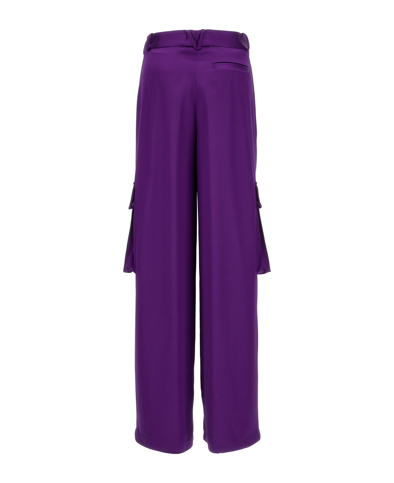 Versace Satin Cargo Pants - Purple