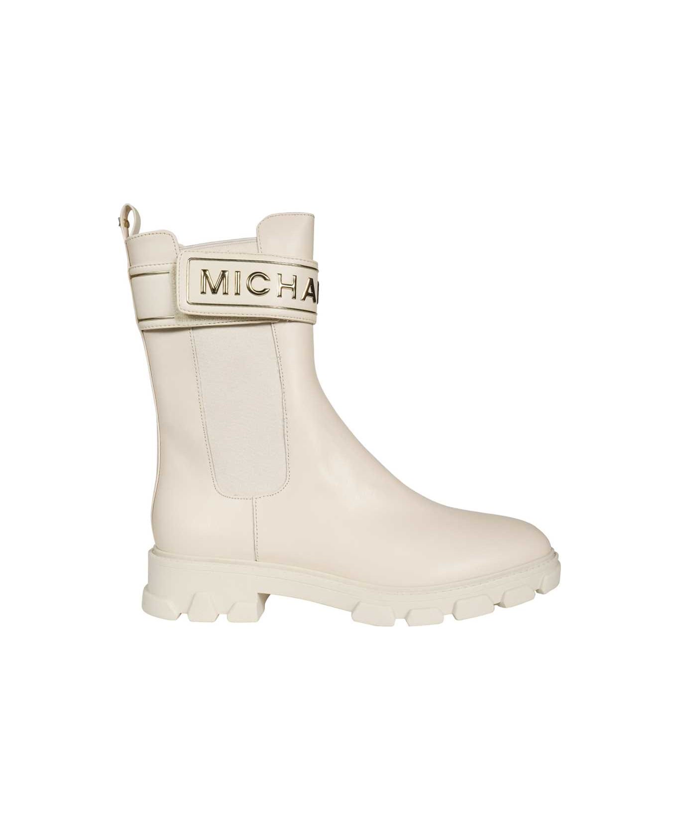 MICHAEL Michael Kors Leather Ankle Boots - White