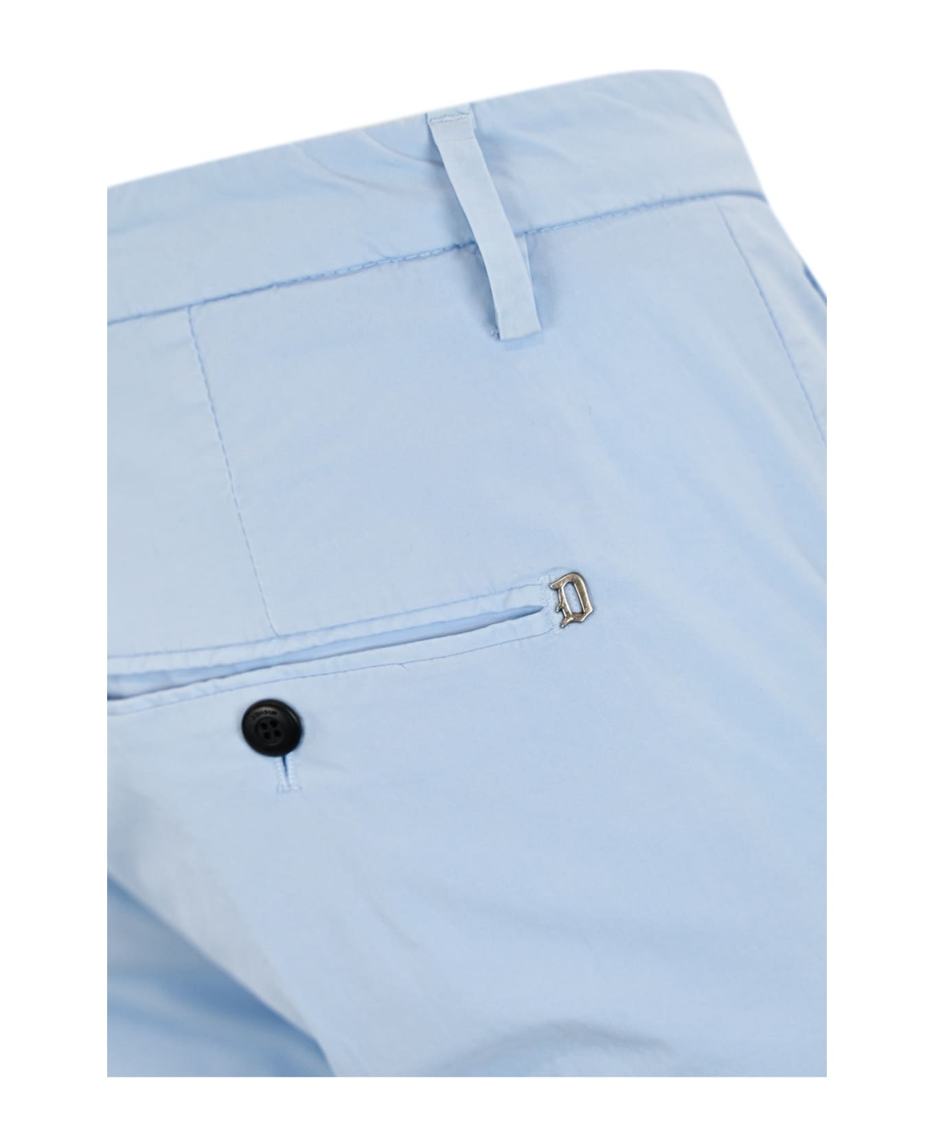 Dondup Gaubert Trousers In Light Blue Poplin - Azzurro