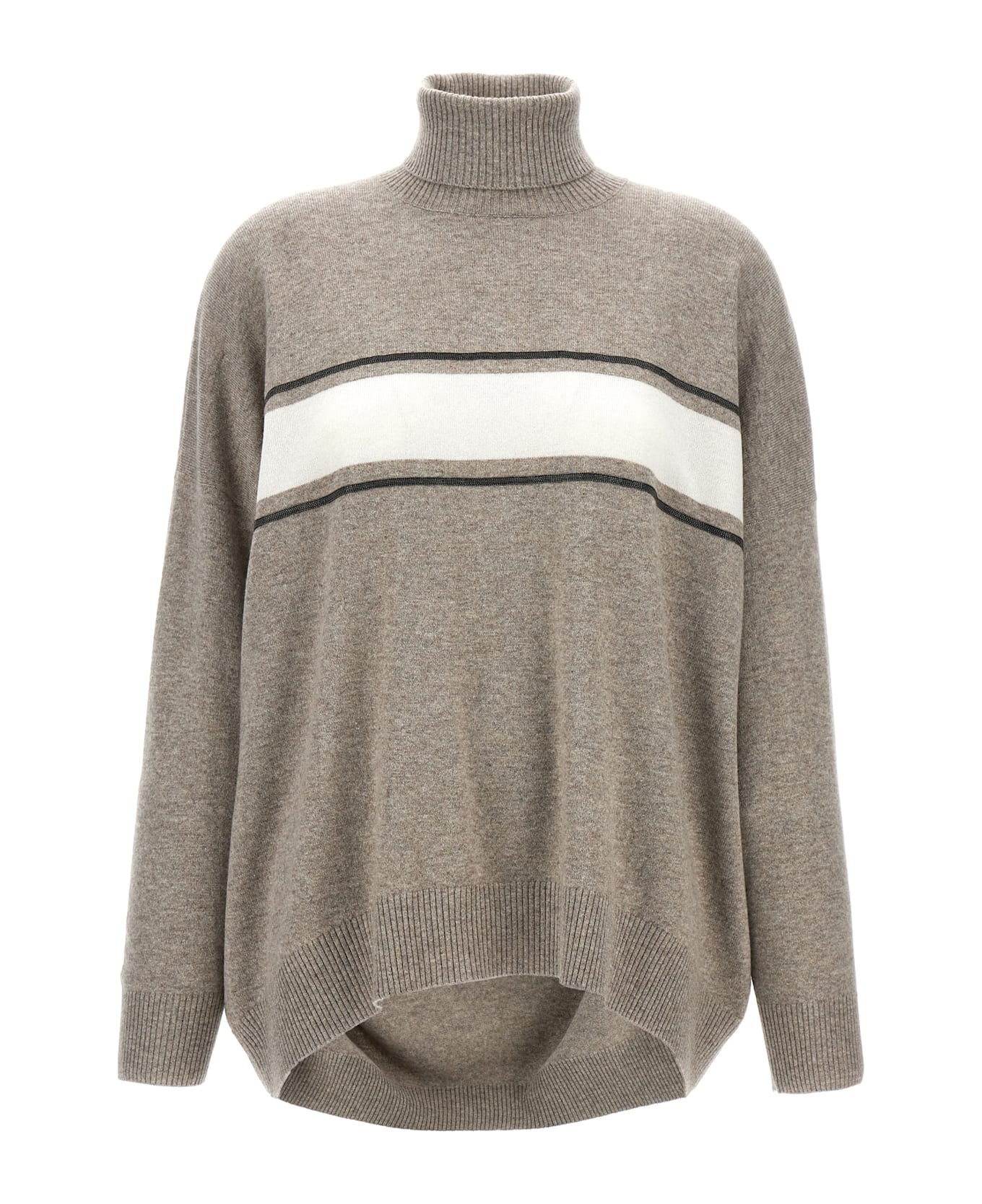 Brunello Cucinelli 'monile' Sweater - Gray