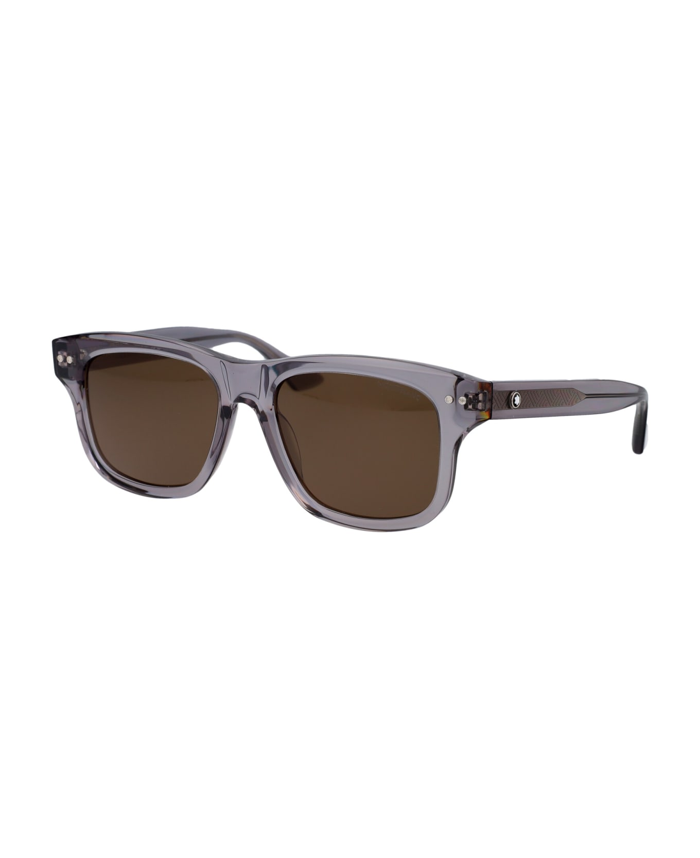 Montblanc Mb0319s Sunglasses - 004 GREY GREY BROWN