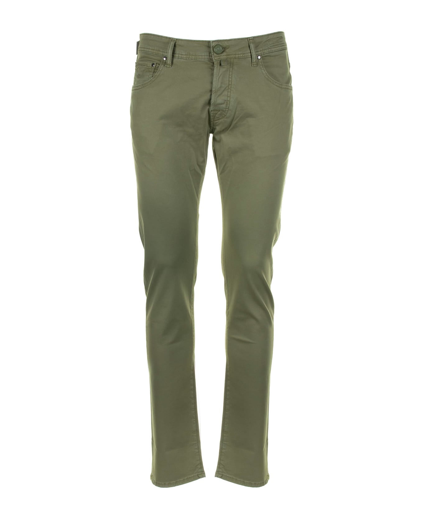 Jacob Cohen Green 5-pocket Trousers In Cotton - VERDE
