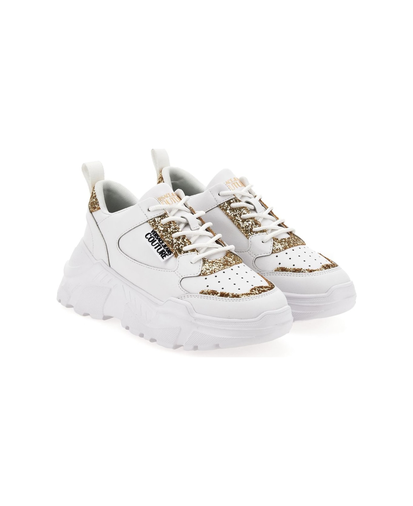 Versace Jeans Couture White Low Top Sneakers - White