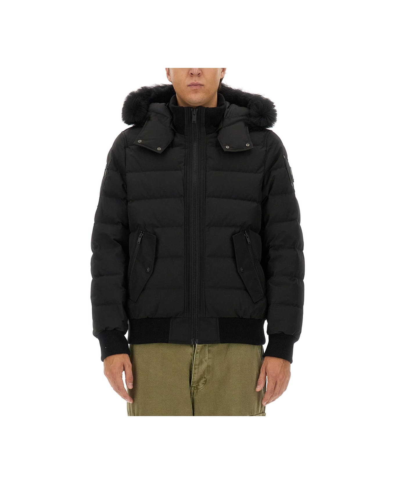 Moose Knuckles Bomber Onyx Scotchtown - BLACK