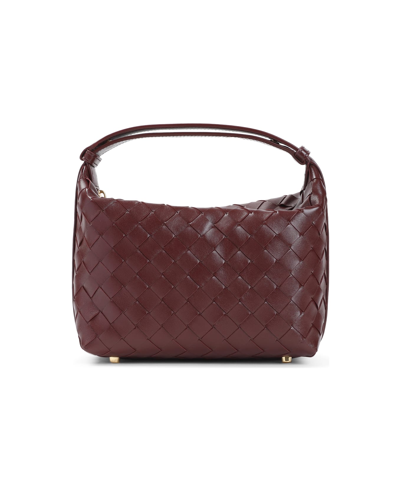 Bottega Veneta Mini Wallace Intreccio 15 Handbag - Barolo Gold