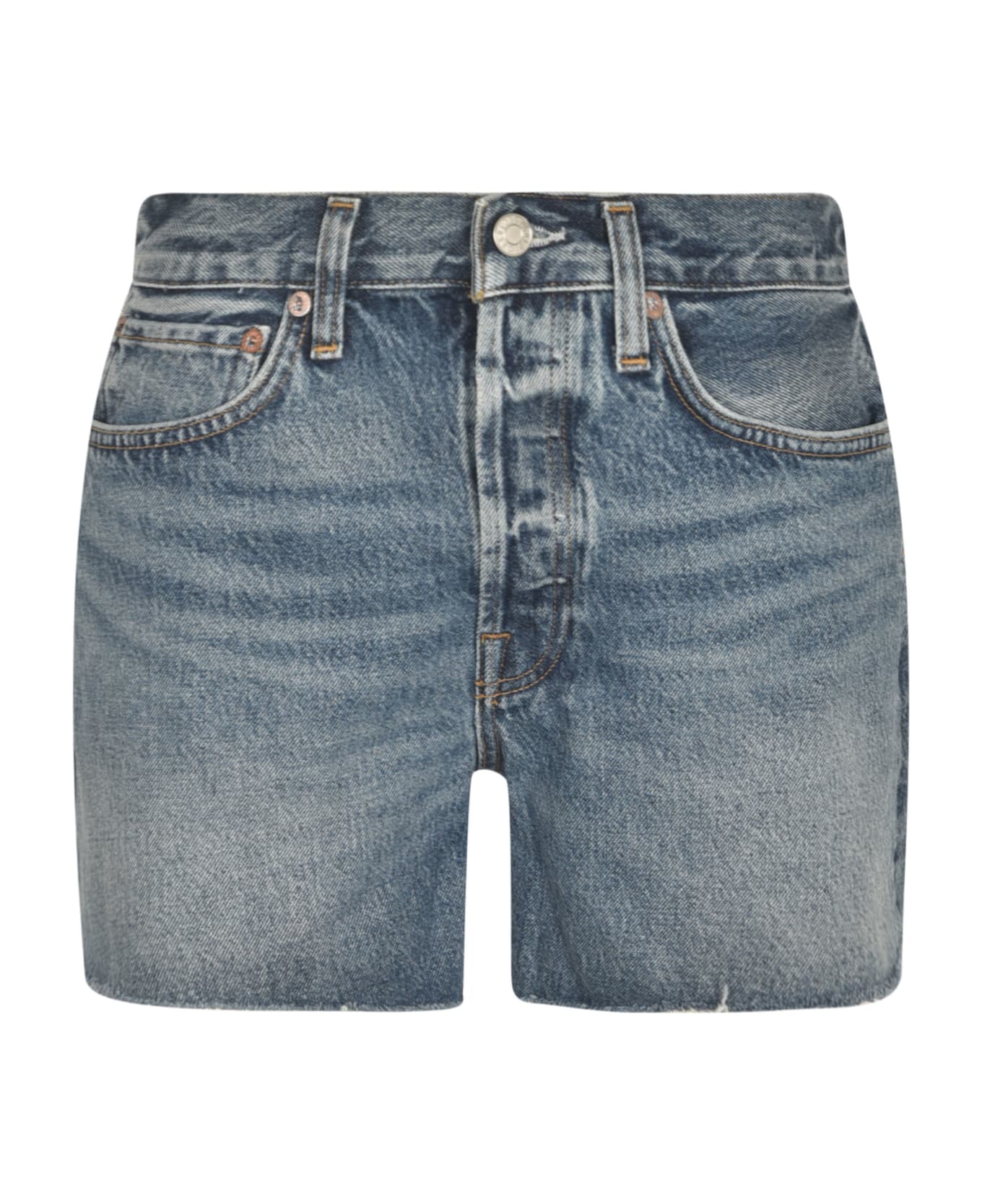 AGOLDE Distressed Denim Shorts - RUIN
