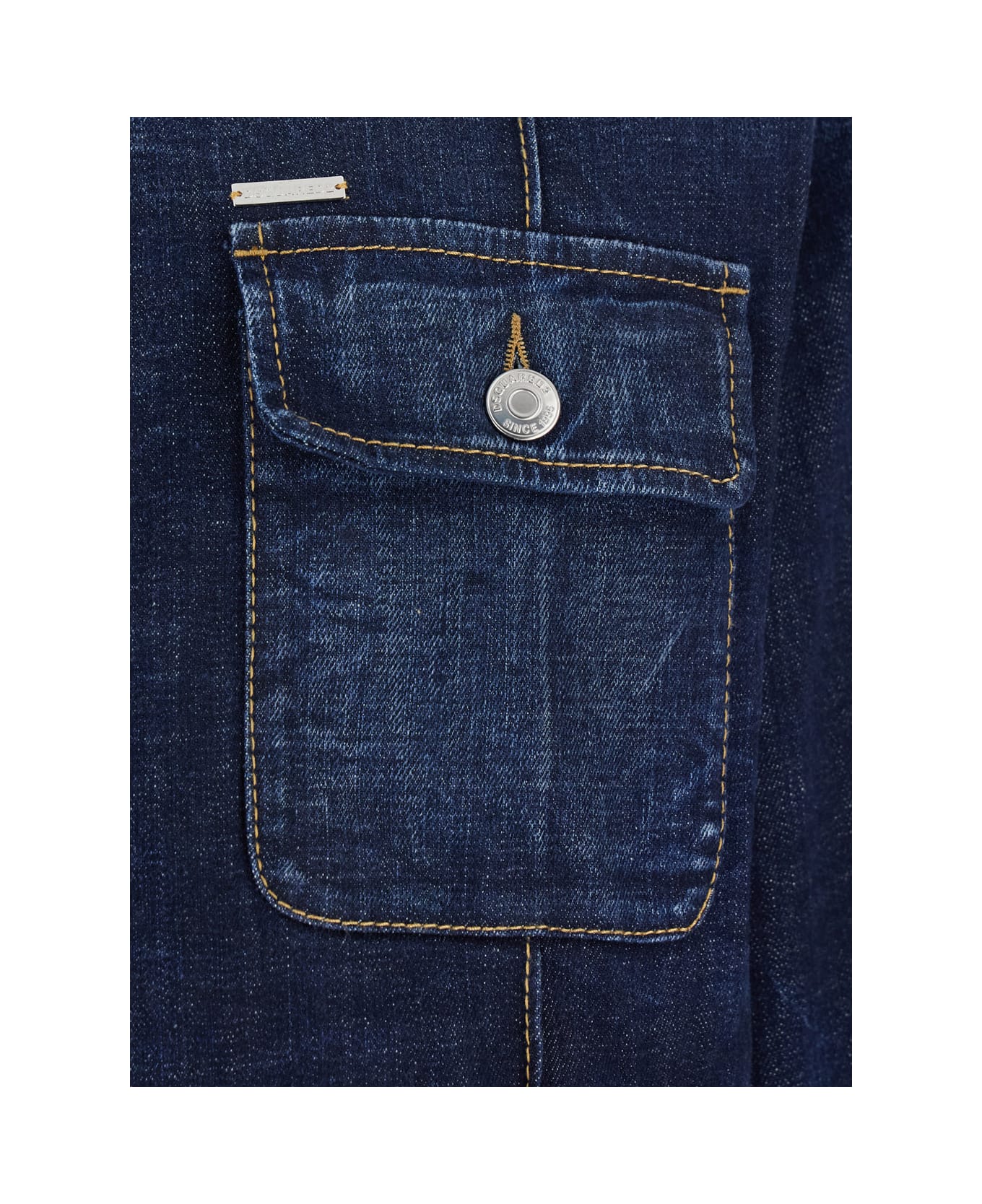 Dsquared2 Denim Pea Jacket - Blu