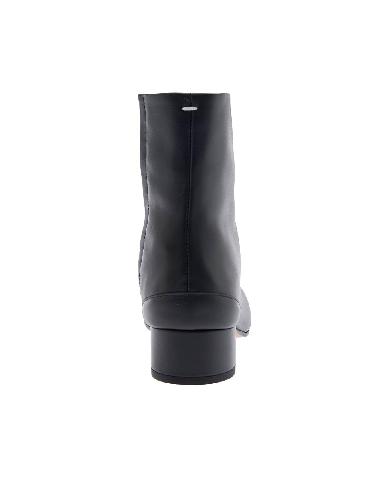 Maison Margiela 
tabi
 Black Ankle Boots In Leather Woman - Black