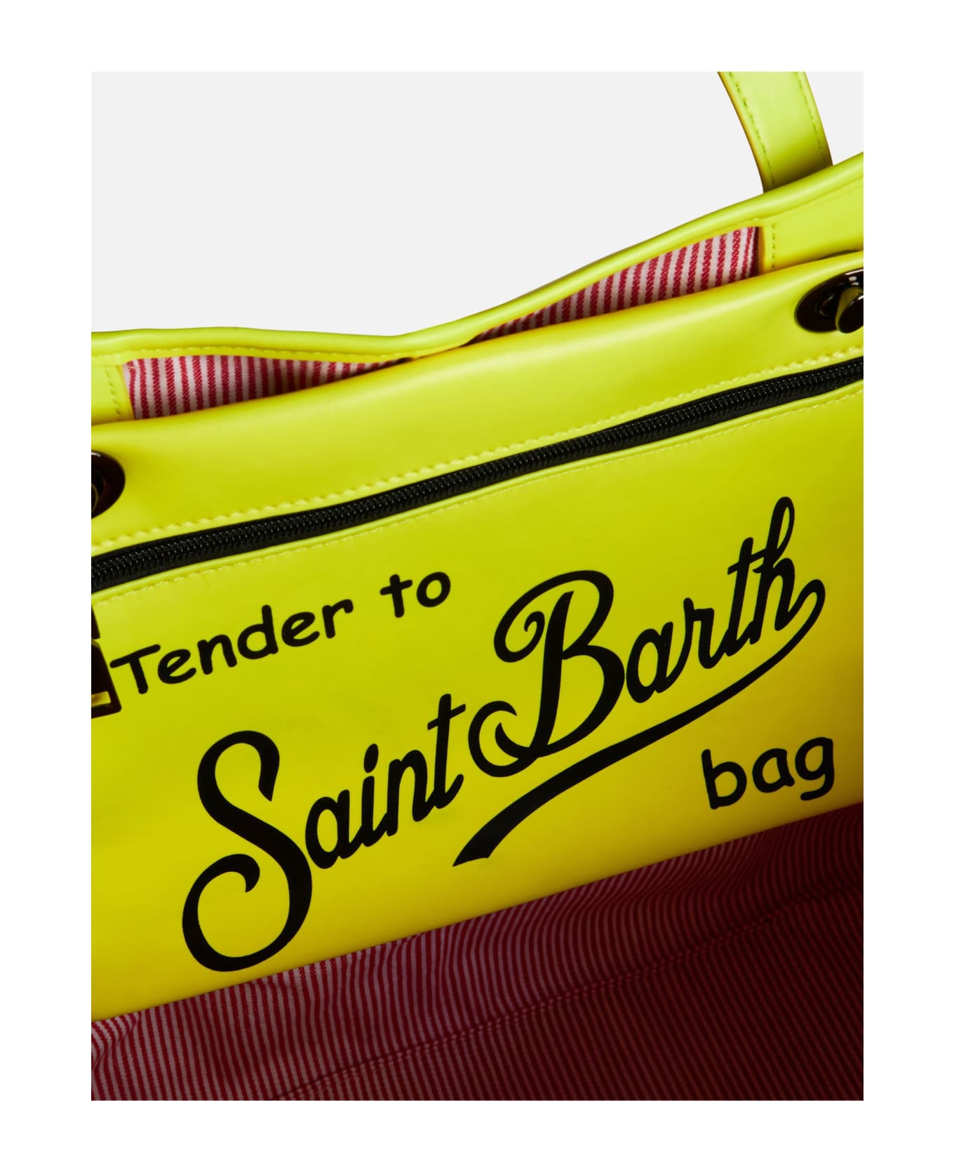 MC2 Saint Barth Silver Reflex Bag With Fluo Yellow Details - YELLOW