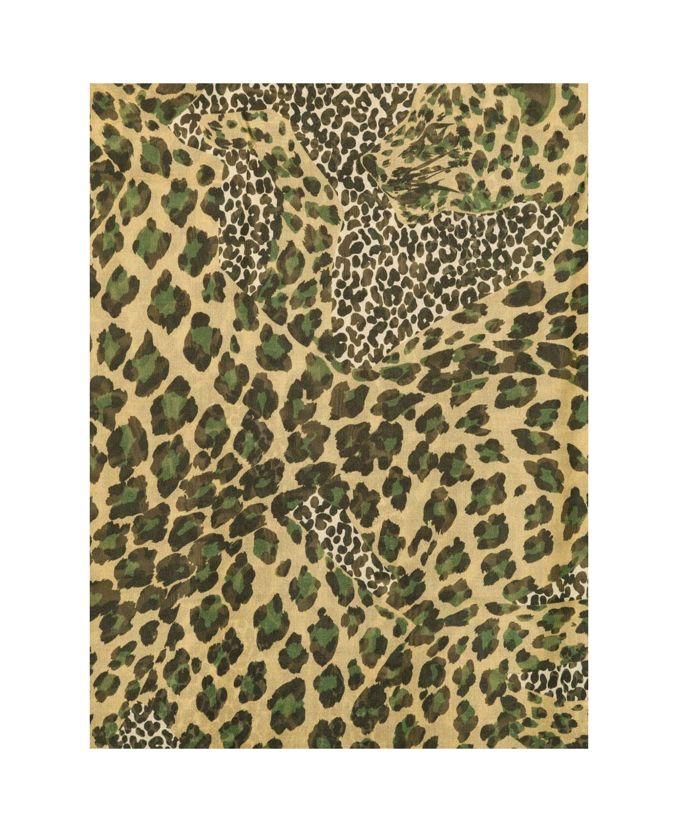 Saint Laurent Printed Foulard - Green