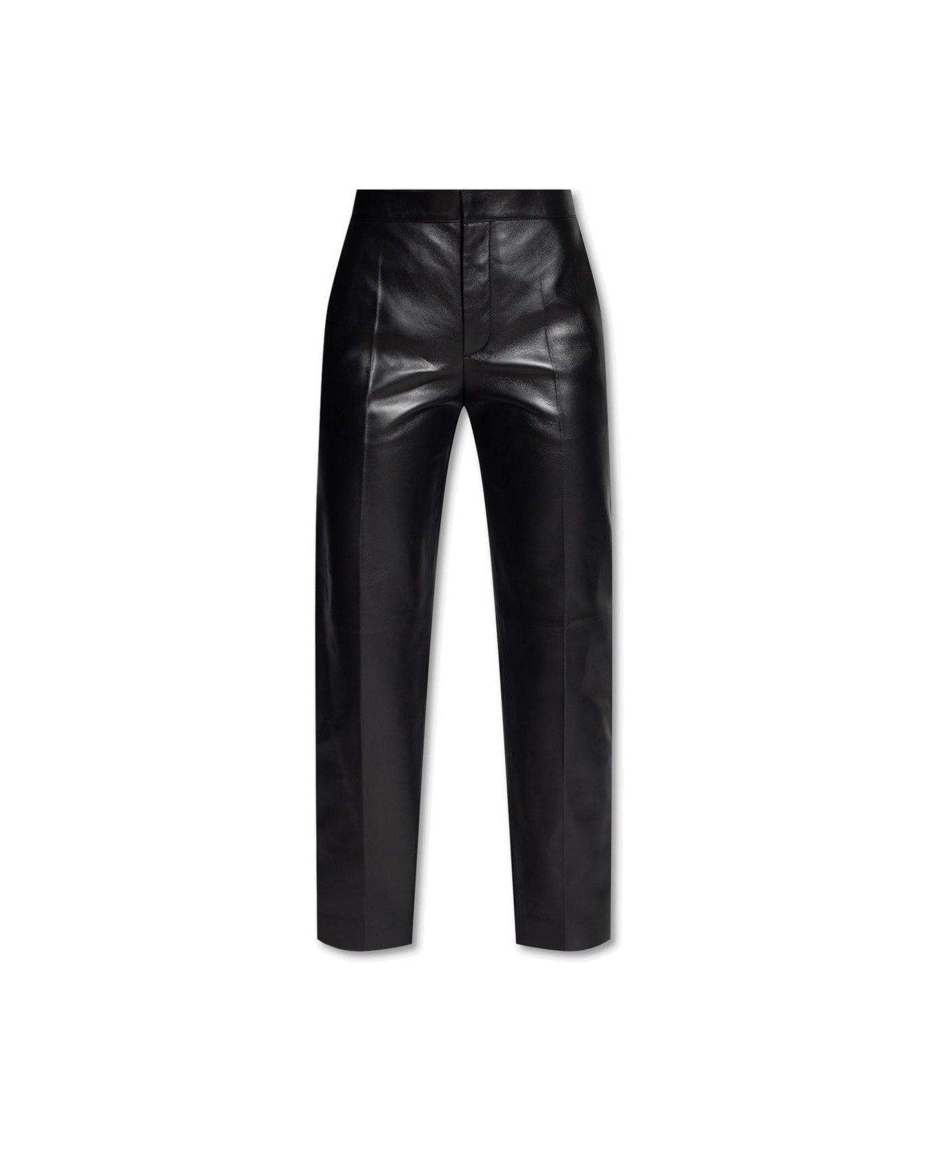 Chloé Straight-leg Leather Pants - Black