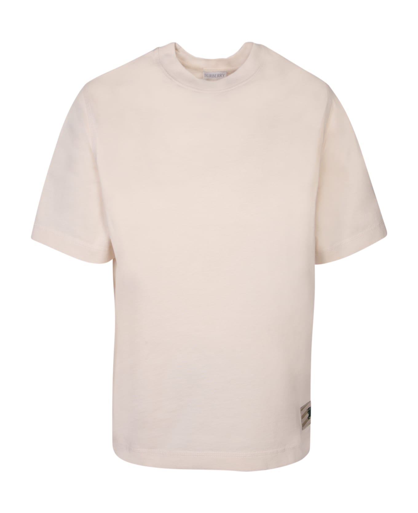 Burberry Logo Patch Crewneck T-shirt - Beige Tシャツ