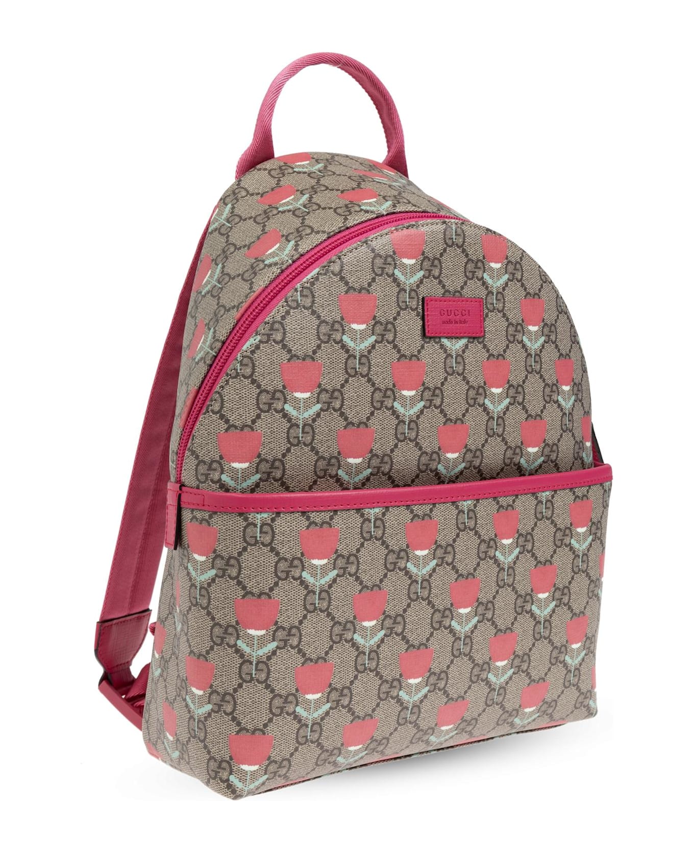 Gucci Kids Backpack With Decorative Print - Beige