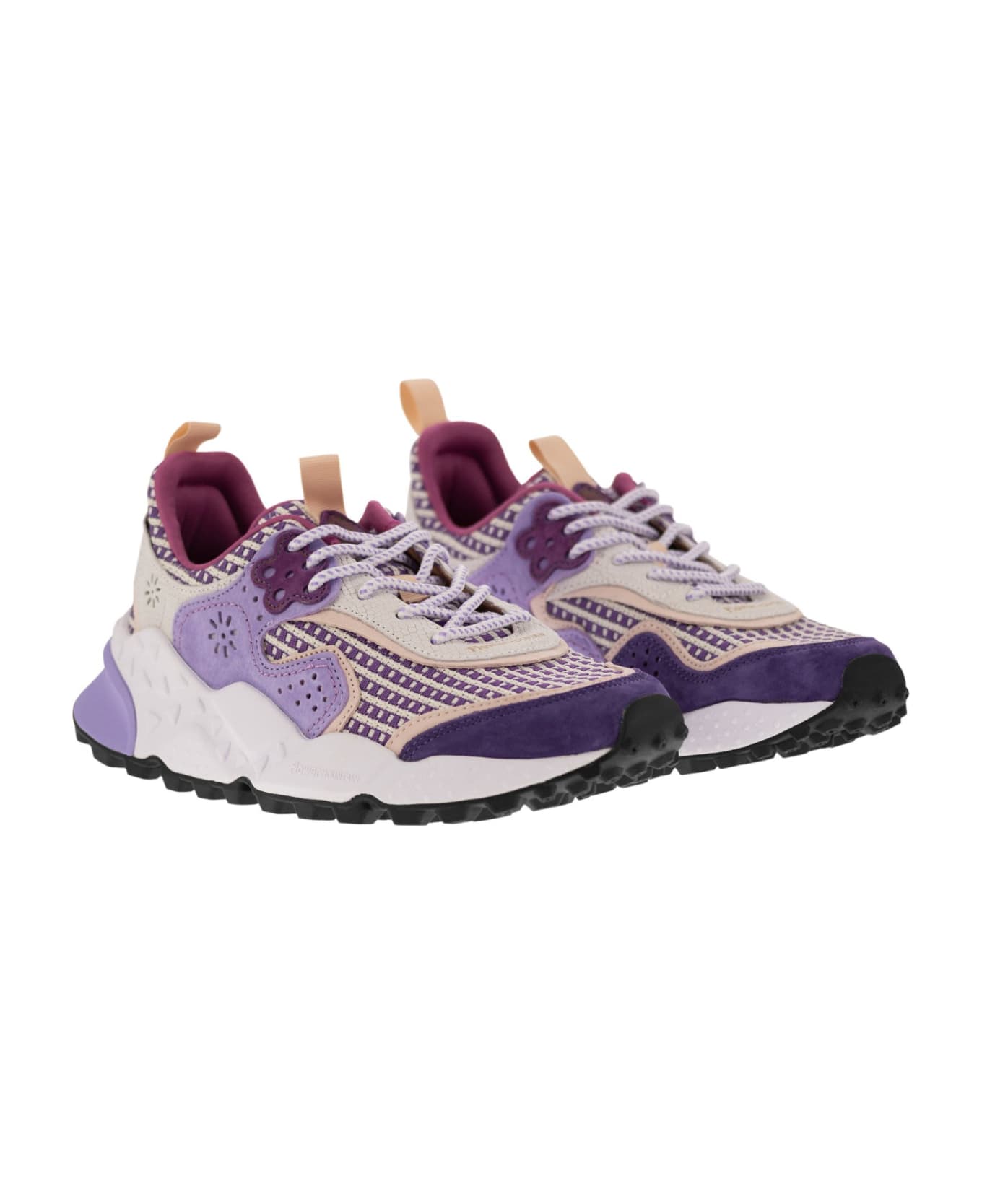 Flower Mountain Kotetsu - Sneakers In Suede And Technical Fabric - Purple
