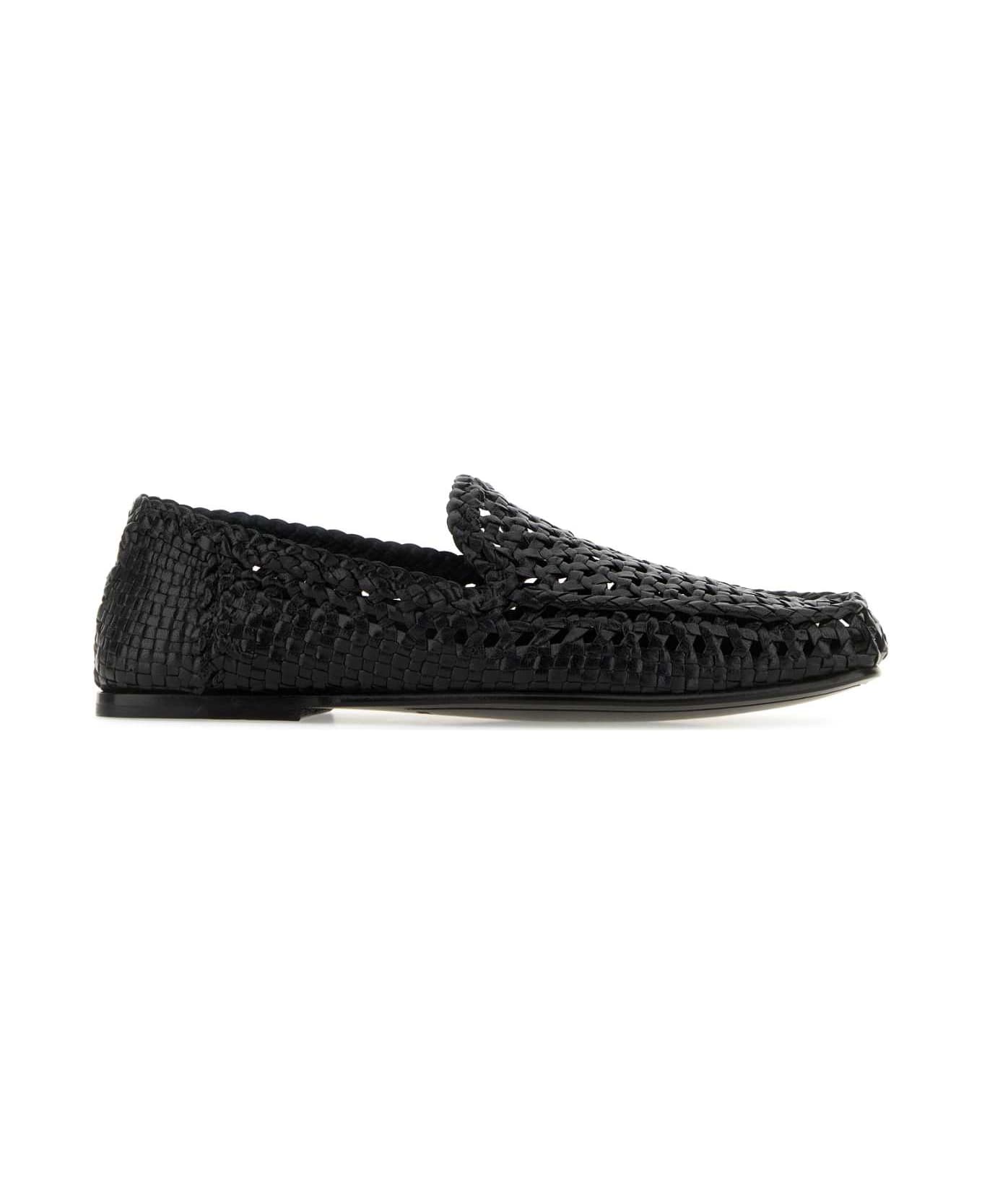 Dolce & Gabbana Black Leather Loafers - NERO