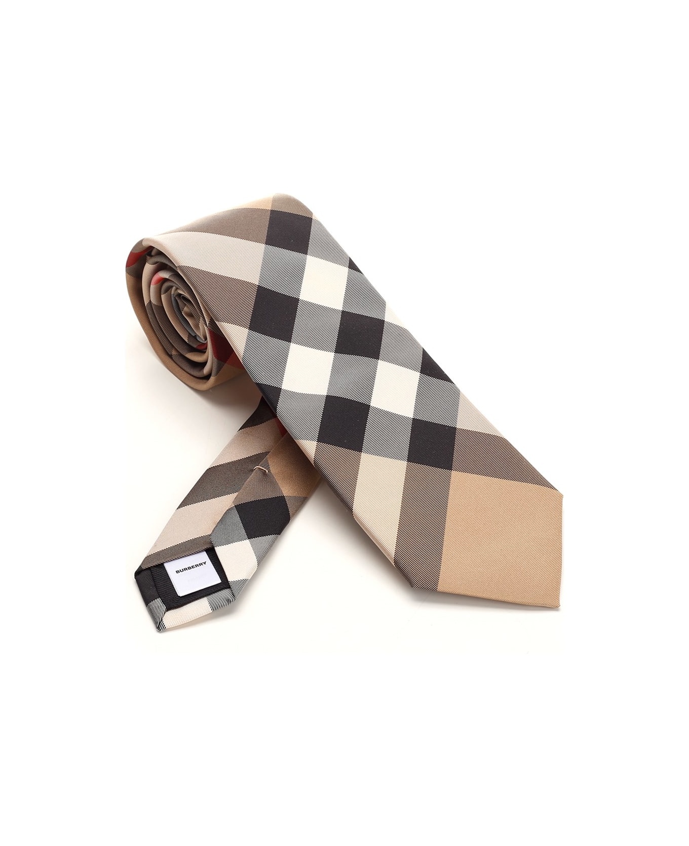 Burberry 'check' Tie - Beige