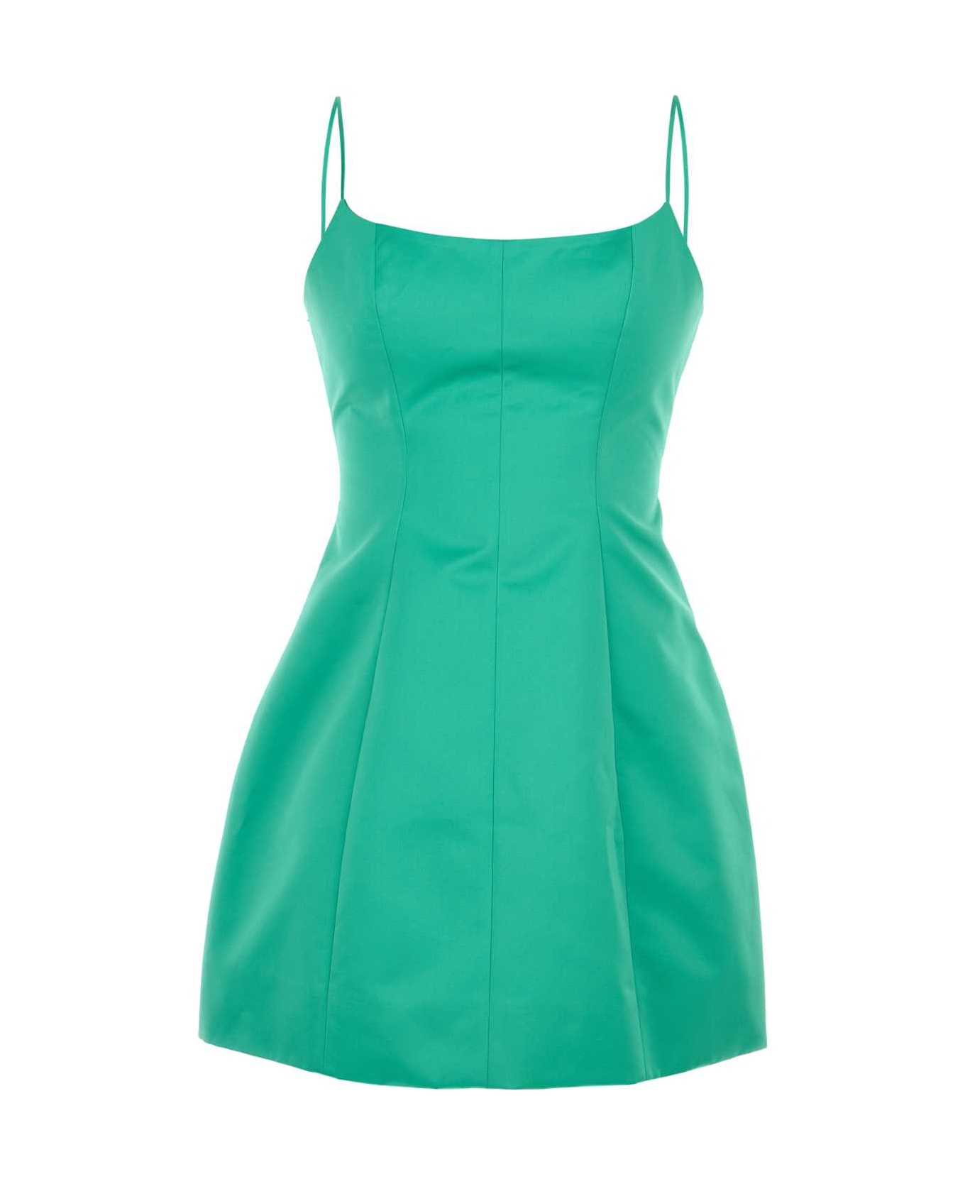 Blumarine Sea Green Duchesse Mini Dress - SEAGREEN