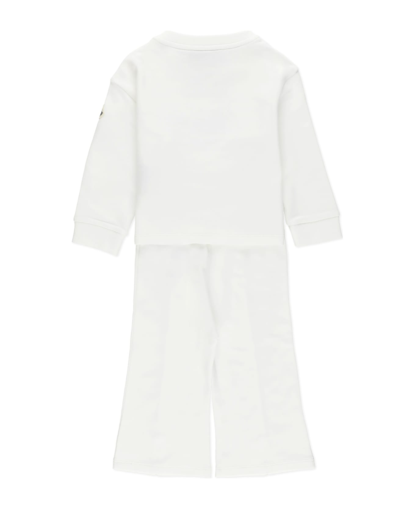 Moncler Two Pieces Jumpsuit With Logo - White