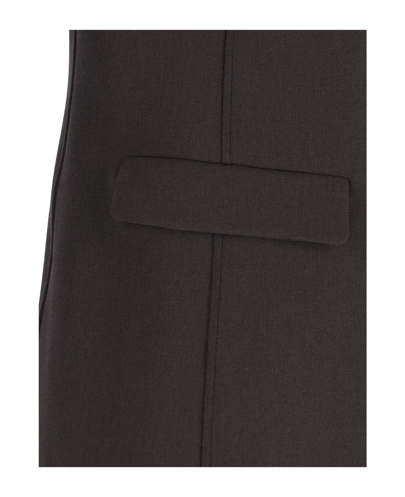 Giorgio Armani Double-breasted Virgin Wool Blazer - Brown