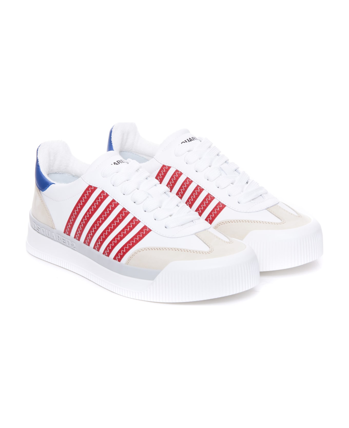Dsquared2 New Jersey Sneakers - Bianco Rosso Blu スニーカー