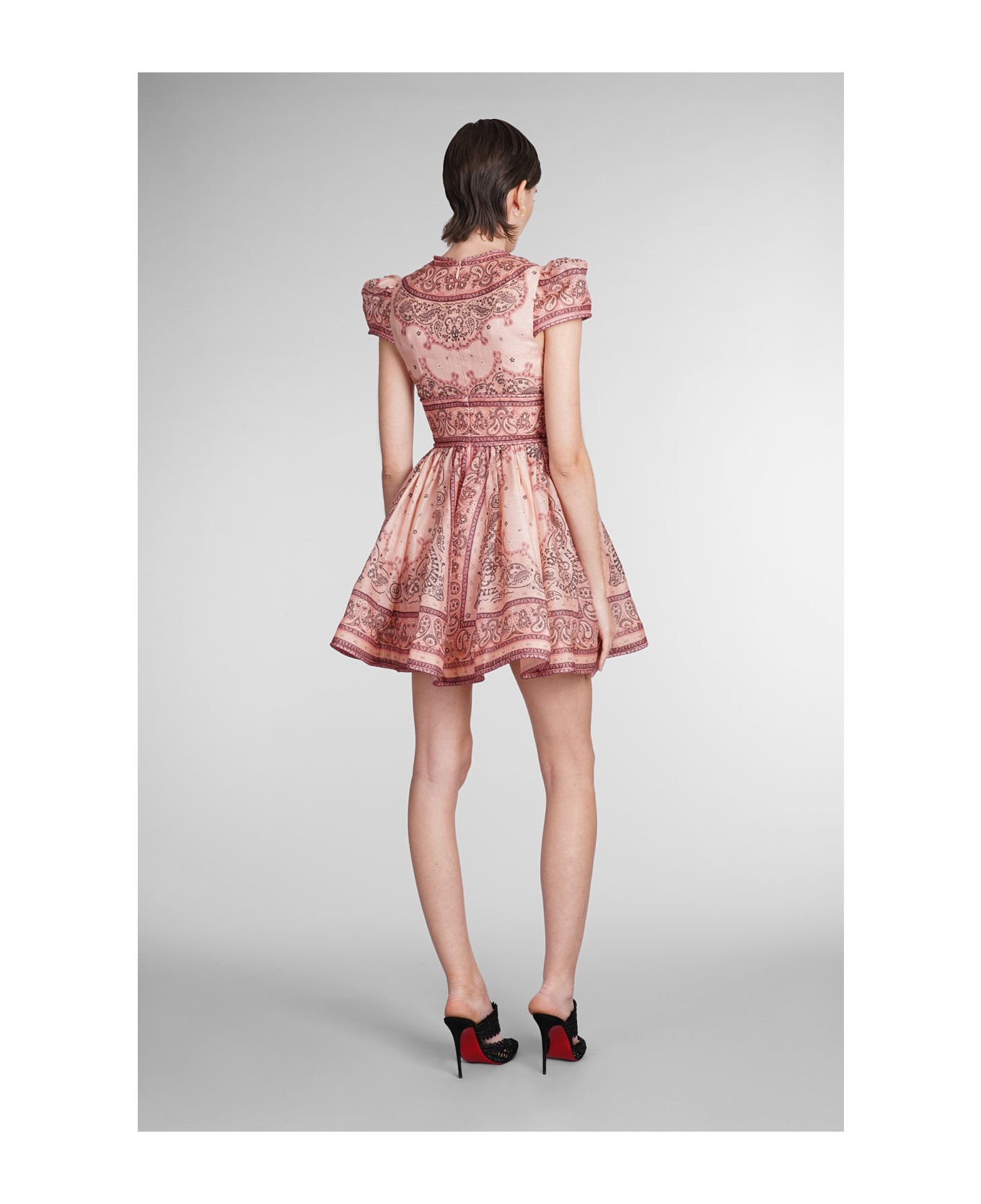Zimmermann 'matchmaker Structured Mini' Dress - Pink Bandana
