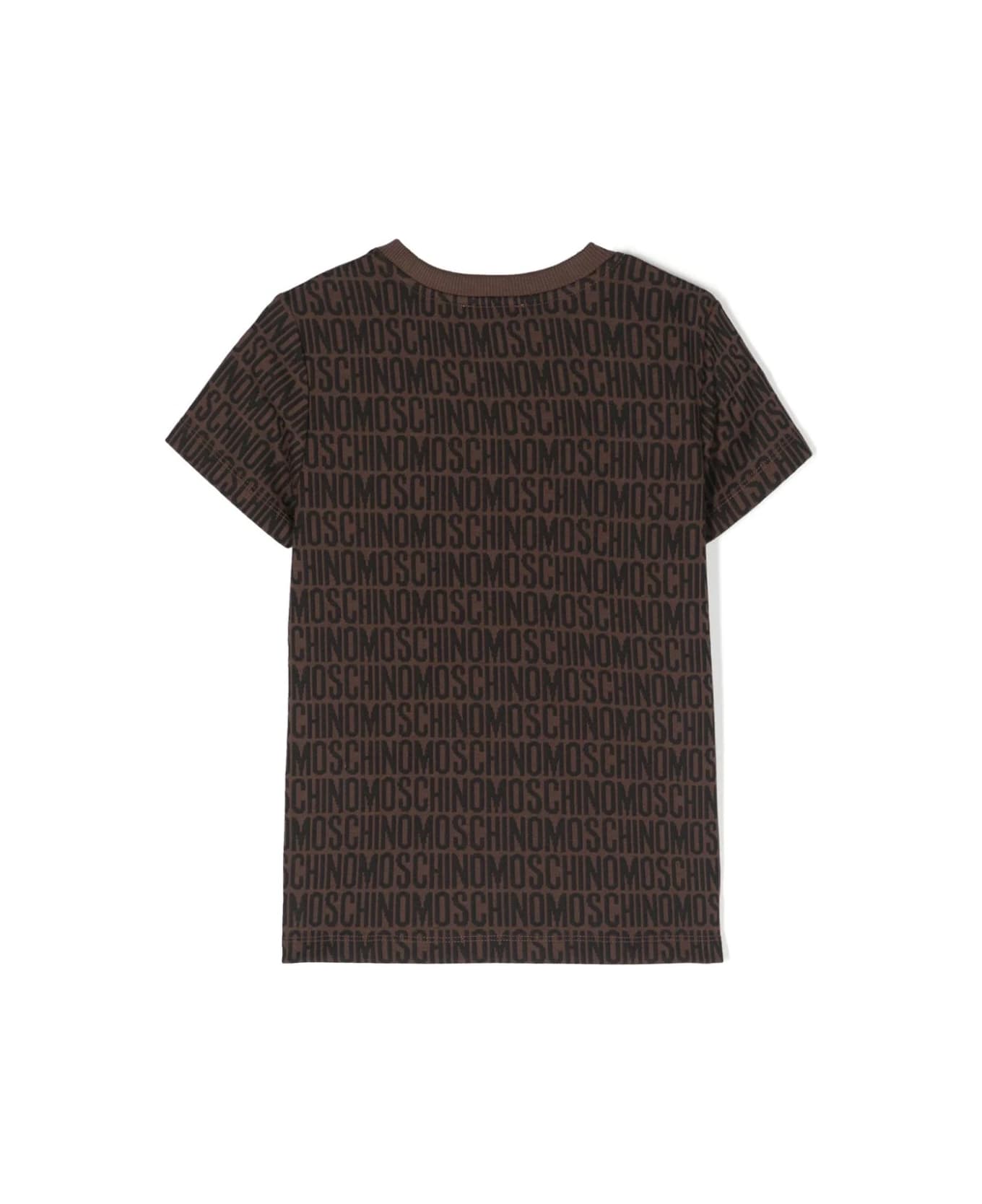 Moschino T-shirt Con Logo - Brown