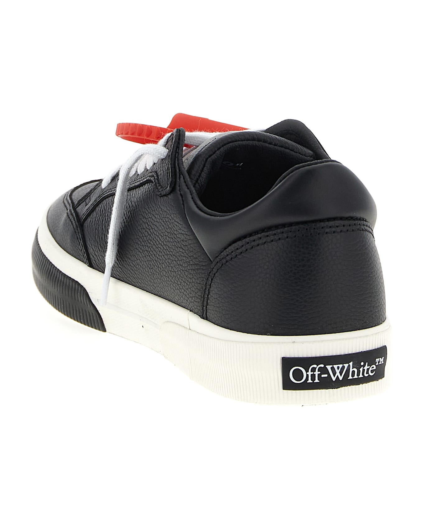 Off-White 'new Low Vulcanized Leather' Sneakers - White/Black
