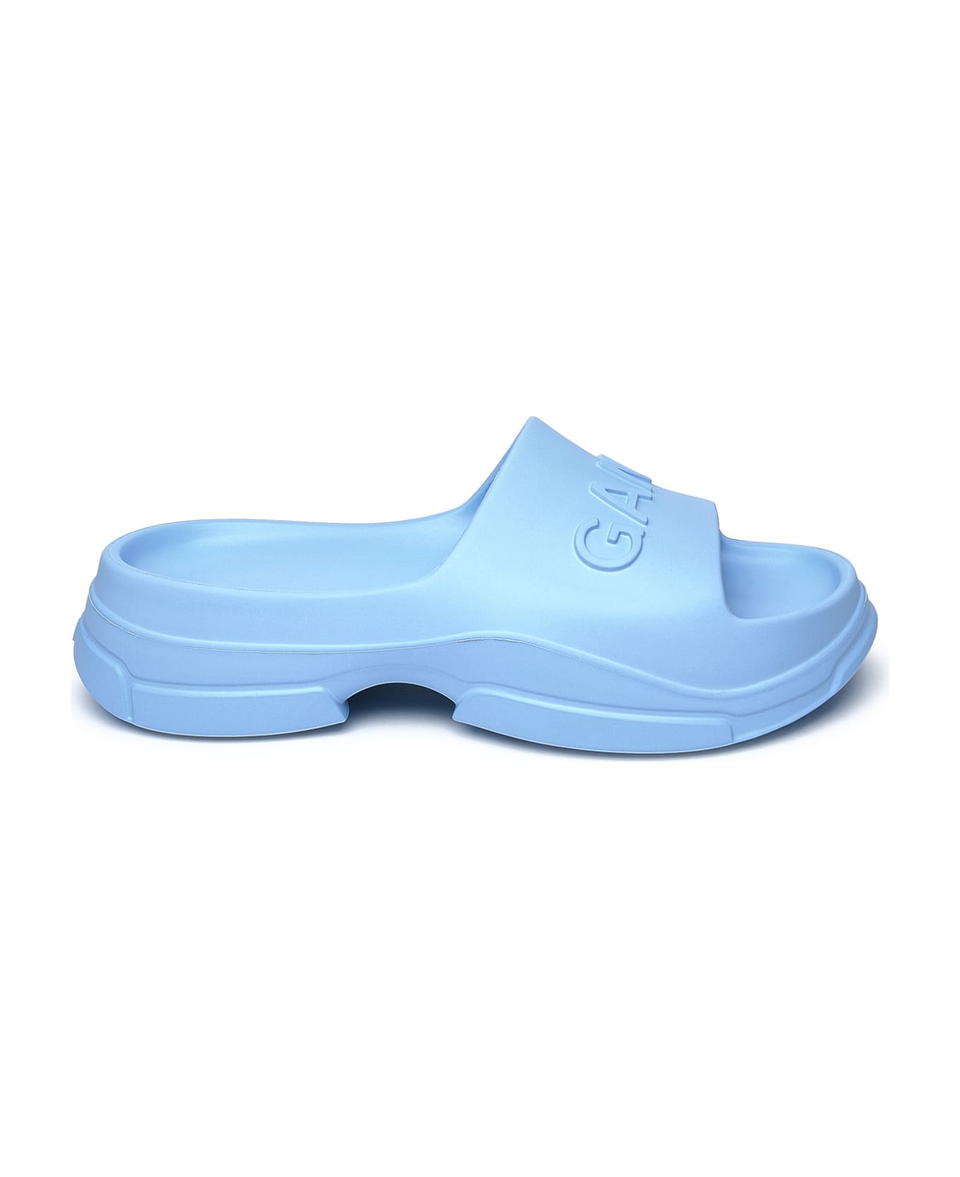 Ganni Light Blue Rubber Slippers - BLUE