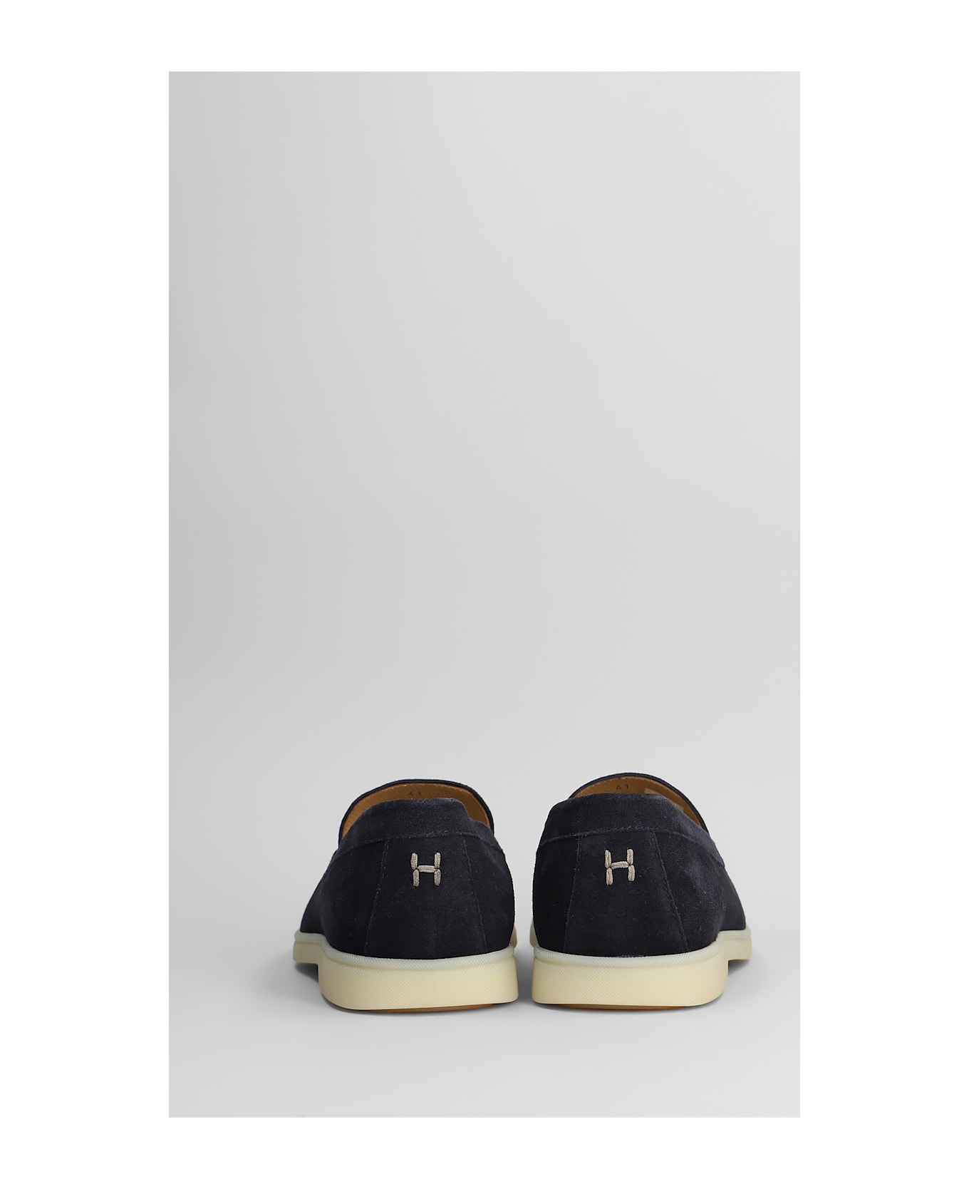 Henderson Baracco Loafers In Blue Suede - blue