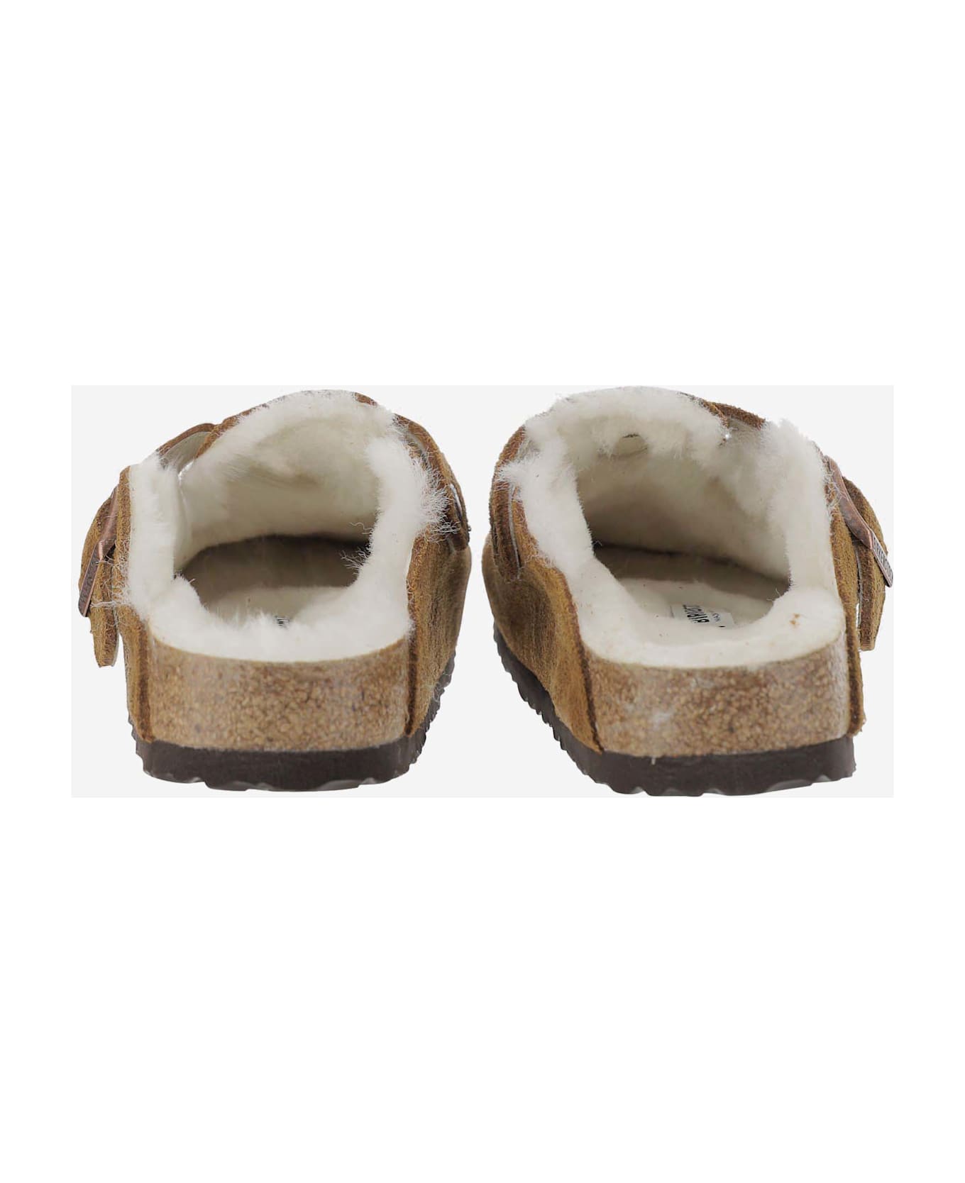 Birkenstock Boston Mules With Shearling - Beige