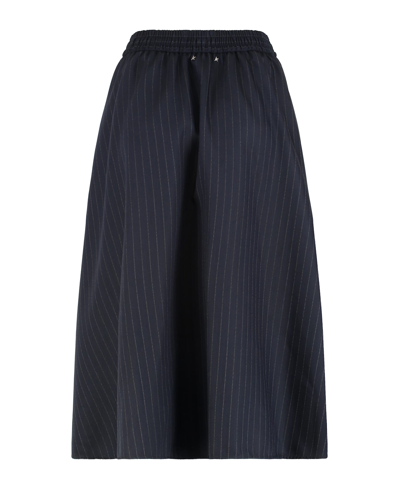 Golden Goose Gonna Midi In Lana In English Is: Midi Dress In Wool. - Blue