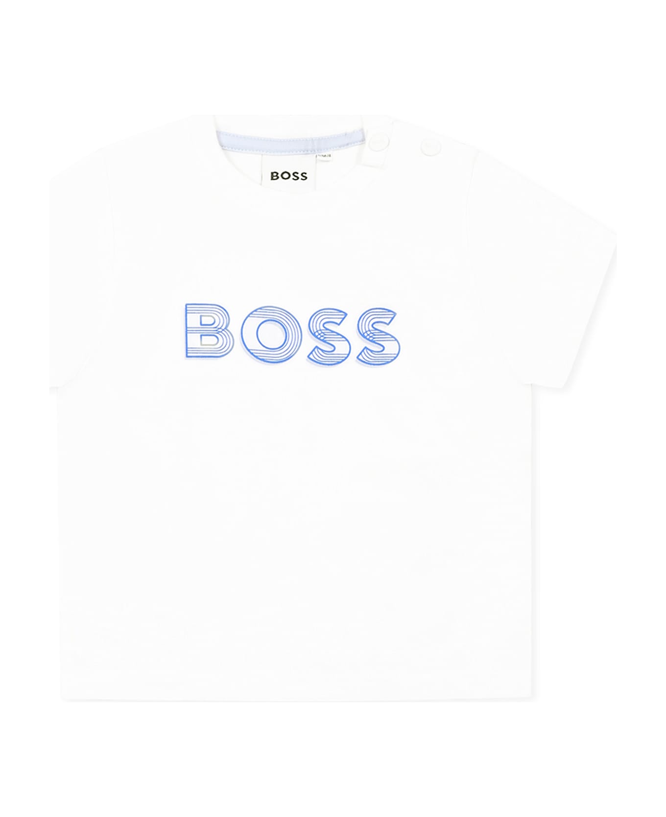 Hugo Boss White T-shirt For Baby Boy With Logo - White