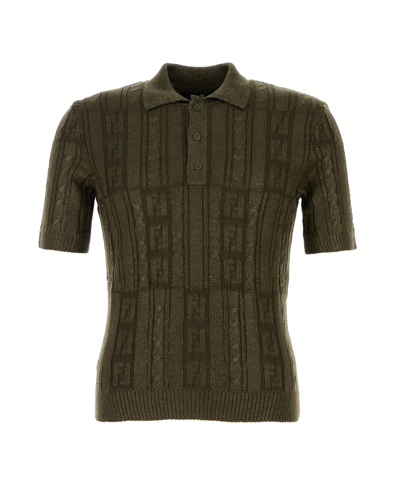 Fendi Knit Polo - GREEN