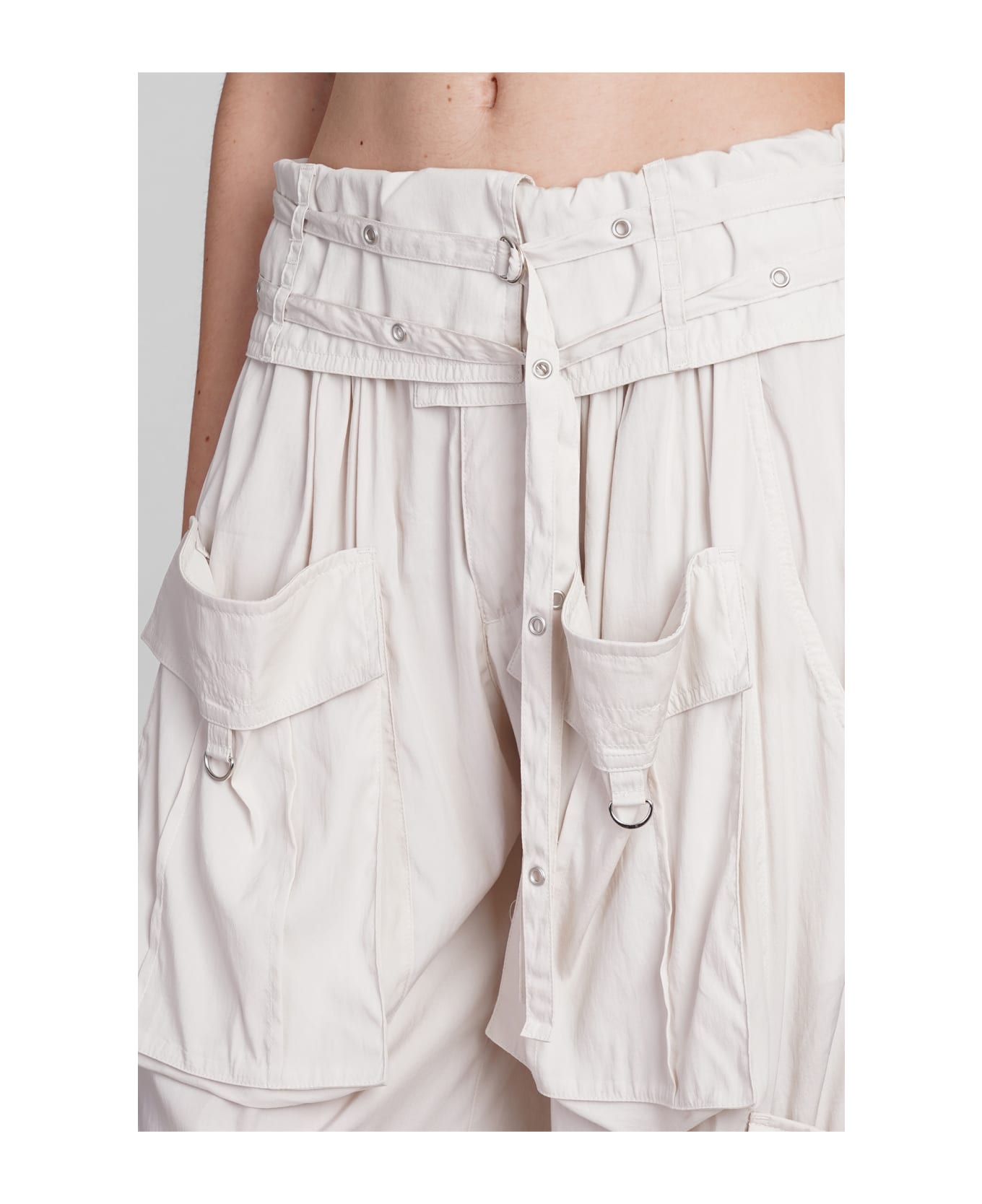 Isabel Marant Hadja Mid-rise Belted Cargo Trousers - beige ボトムス