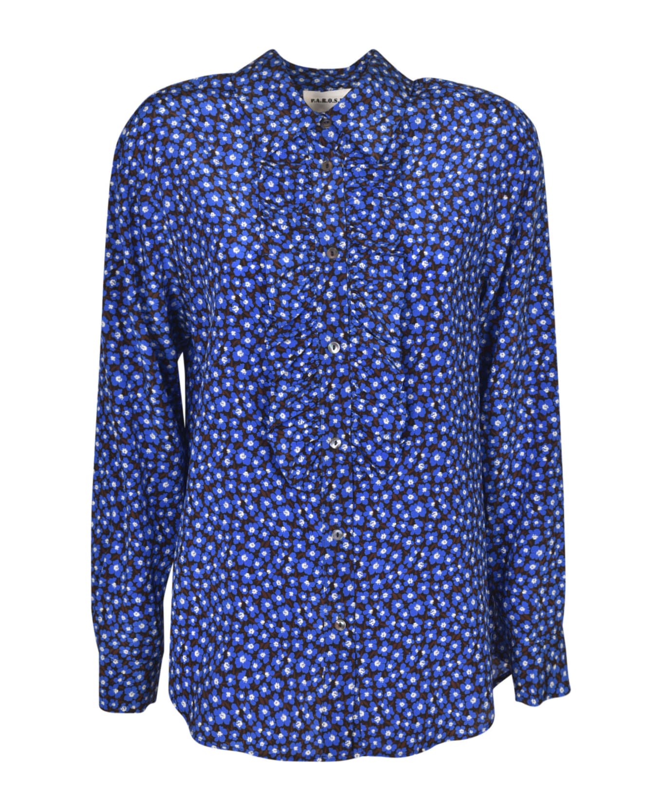 Parosh Sflower Shirt - Blue シャツ