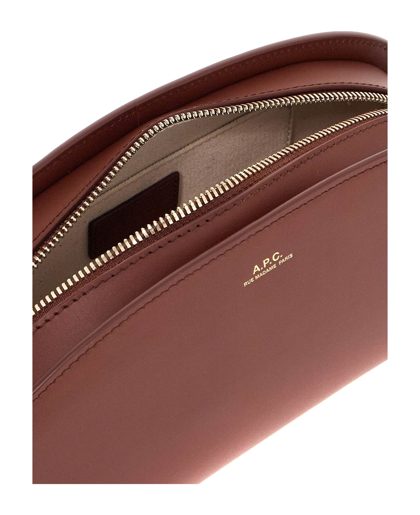 A.P.C. Demi-lune Shoulder Bag - BROWN