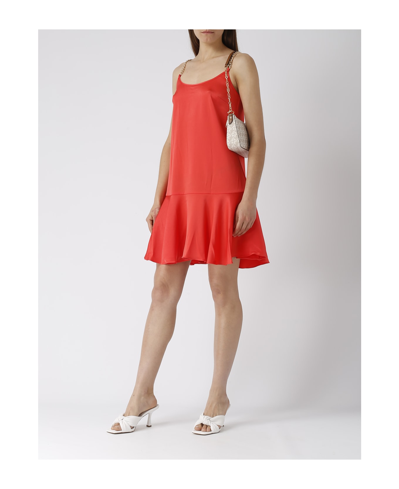 Michael Kors Satin Strap Slip Drs Dress - CORALLO