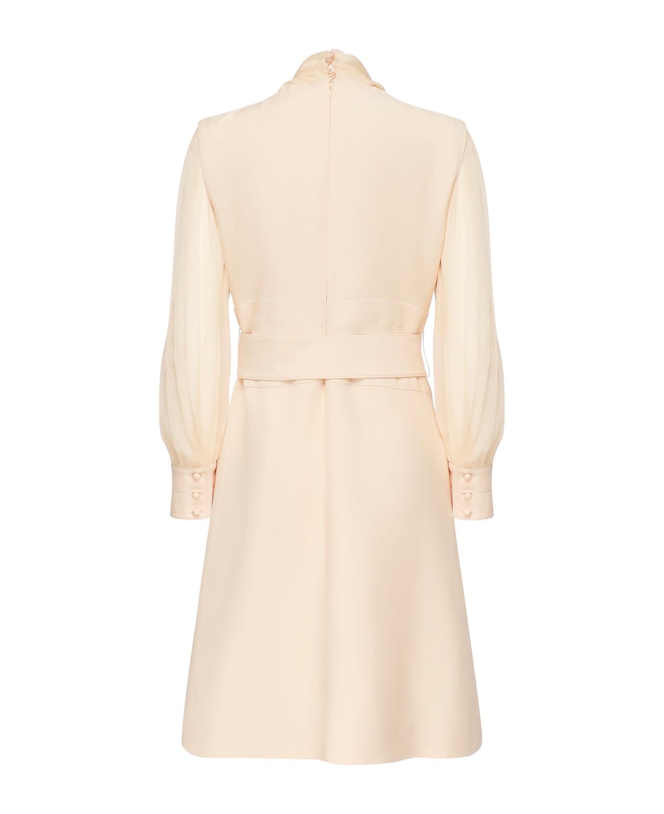 Valentino Garavani Short Crepe Couture Dress - Beige