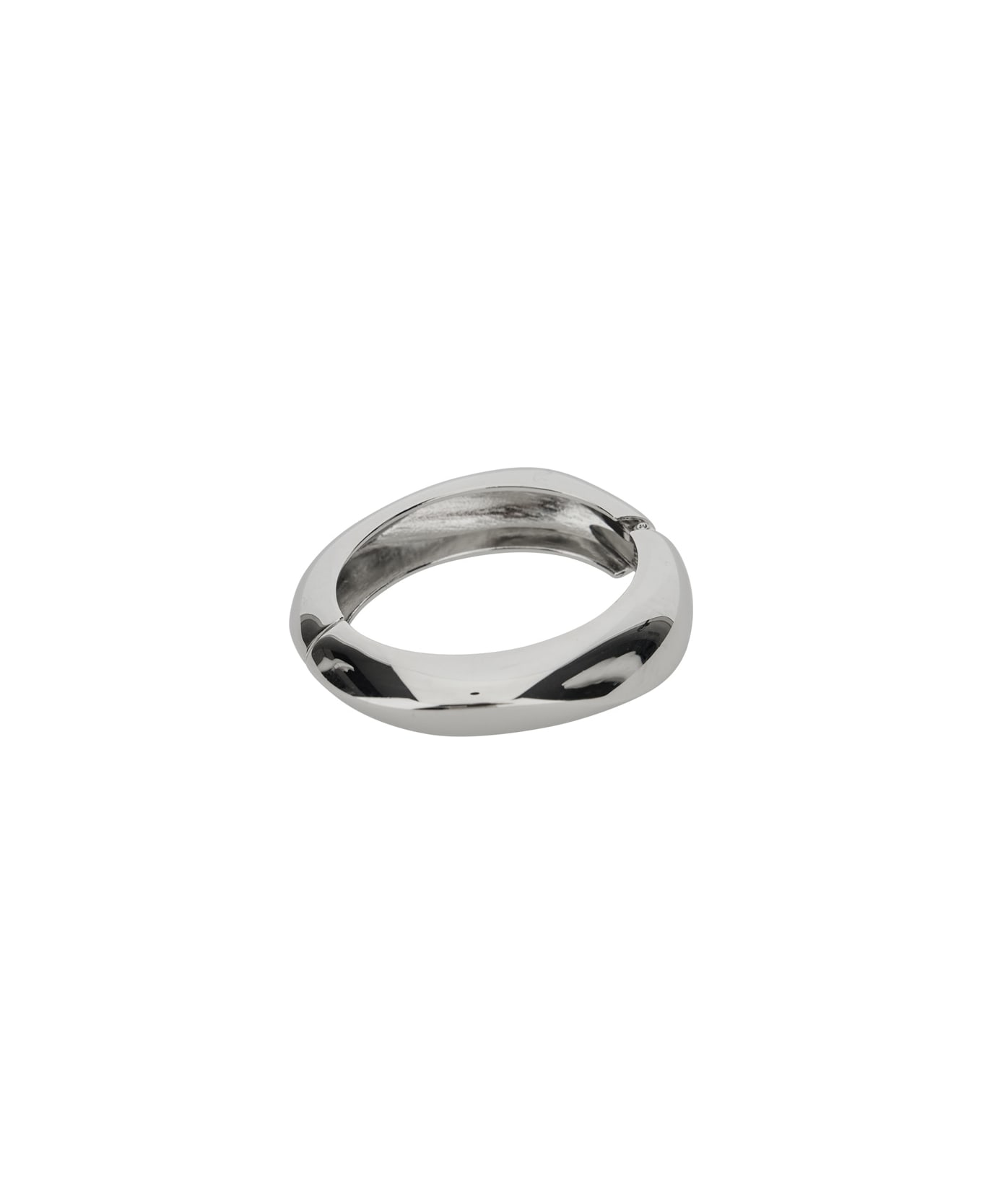 SEMICOUTURE Metallic Chunky Bracelet With Hook Closure In Metal Woman - Metallic