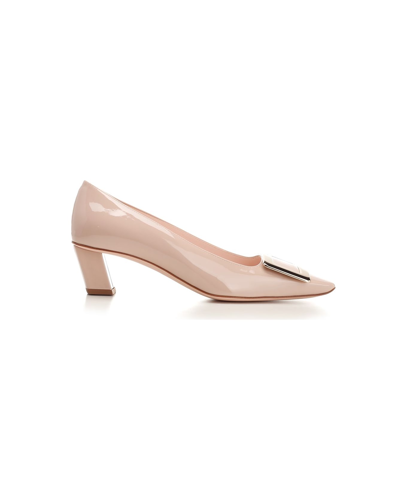 Roger Vivier Belle Vivier Patent Pumps With Metal Buckle - COLLANT