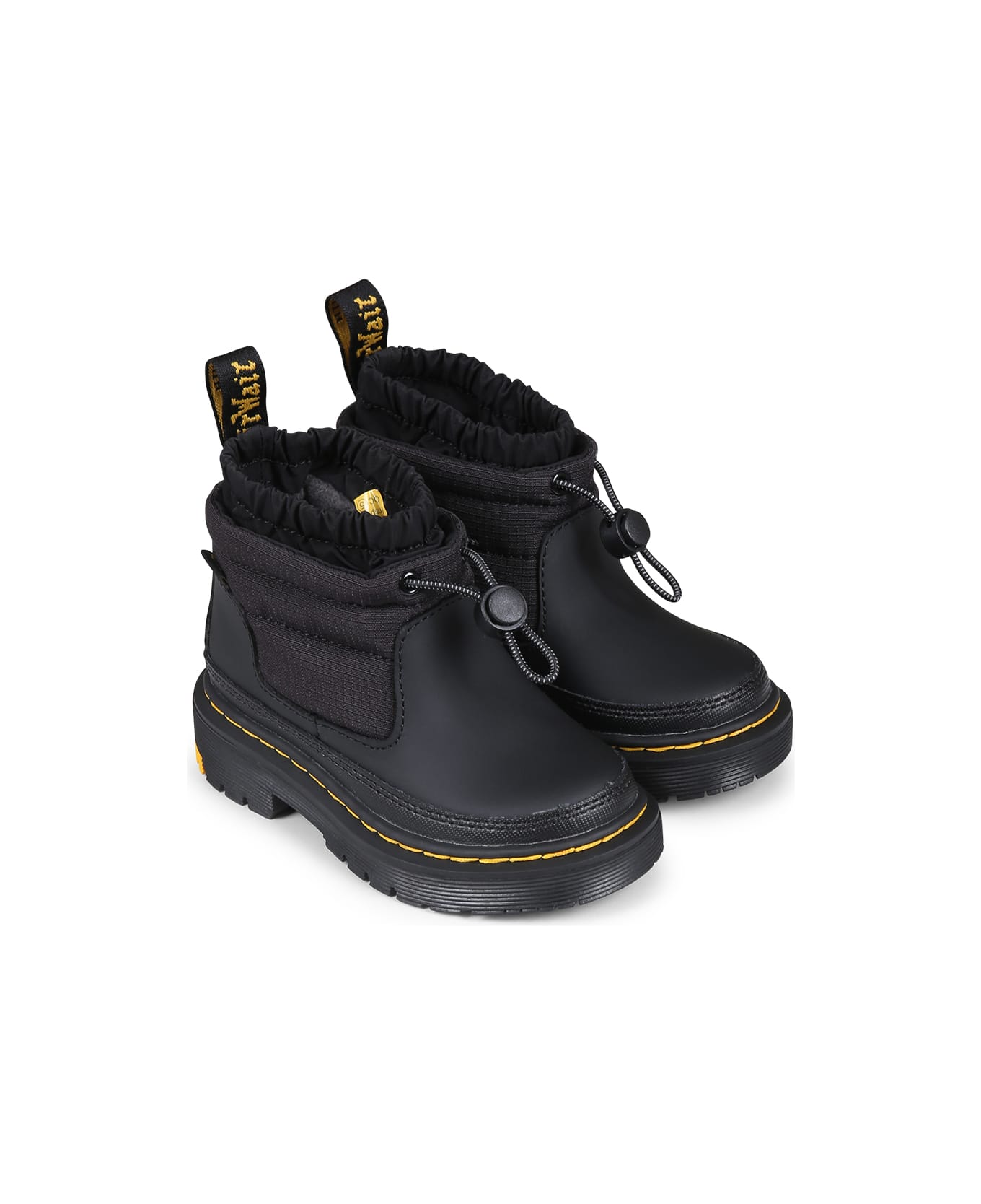 Dr. Martens Black Boots For Kids - Black