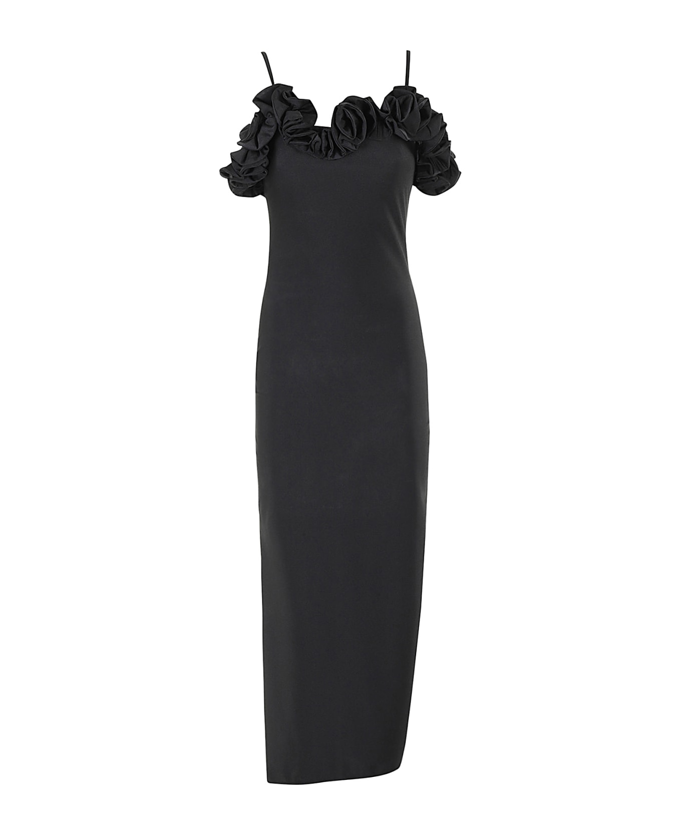 Coperni Ruffle Dress - Blk Black