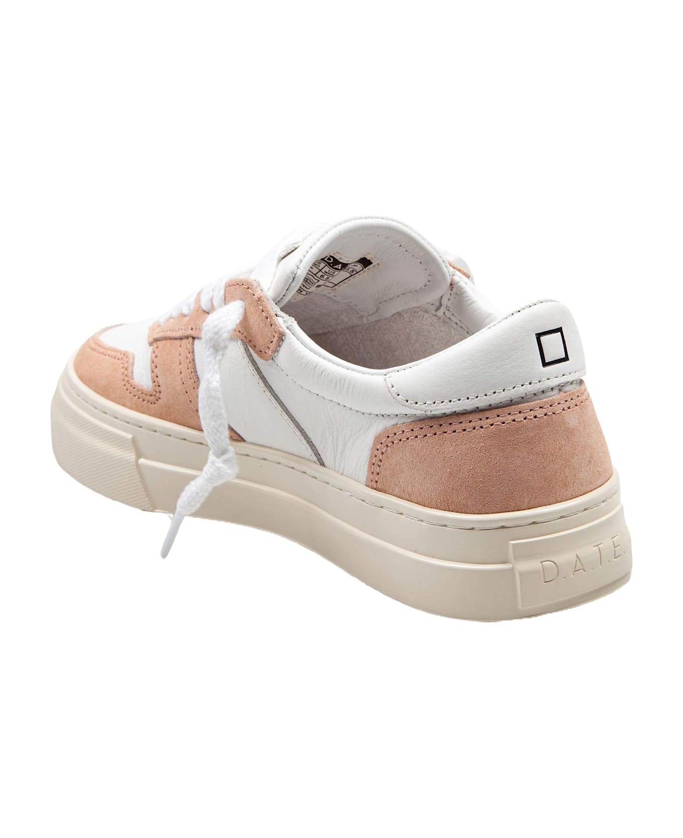 D.A.T.E. Sneakers Studio Bicolor In Leather Color White/pink - White/Rose