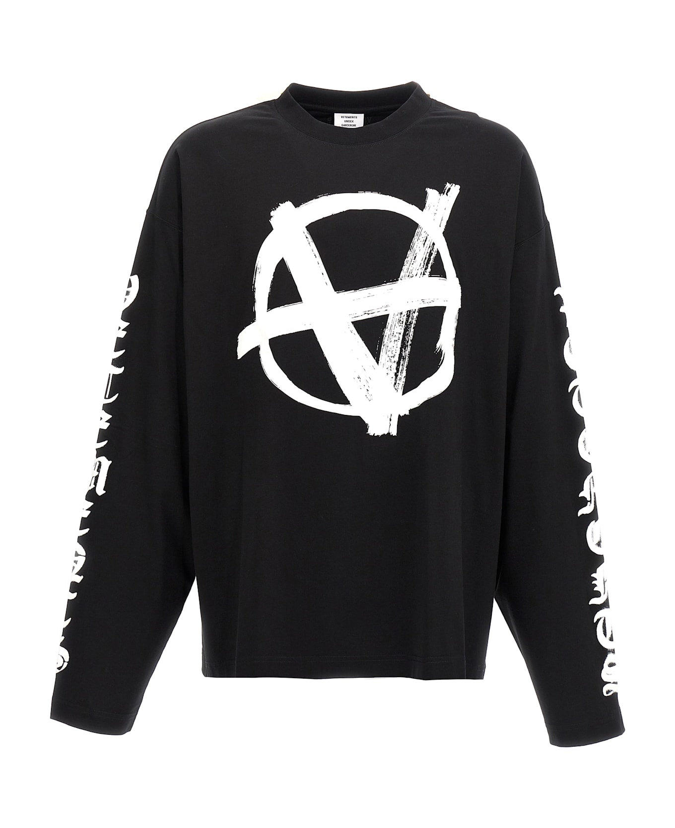 VETEMENTS 'double Anarchy' T-shirt - White/Black