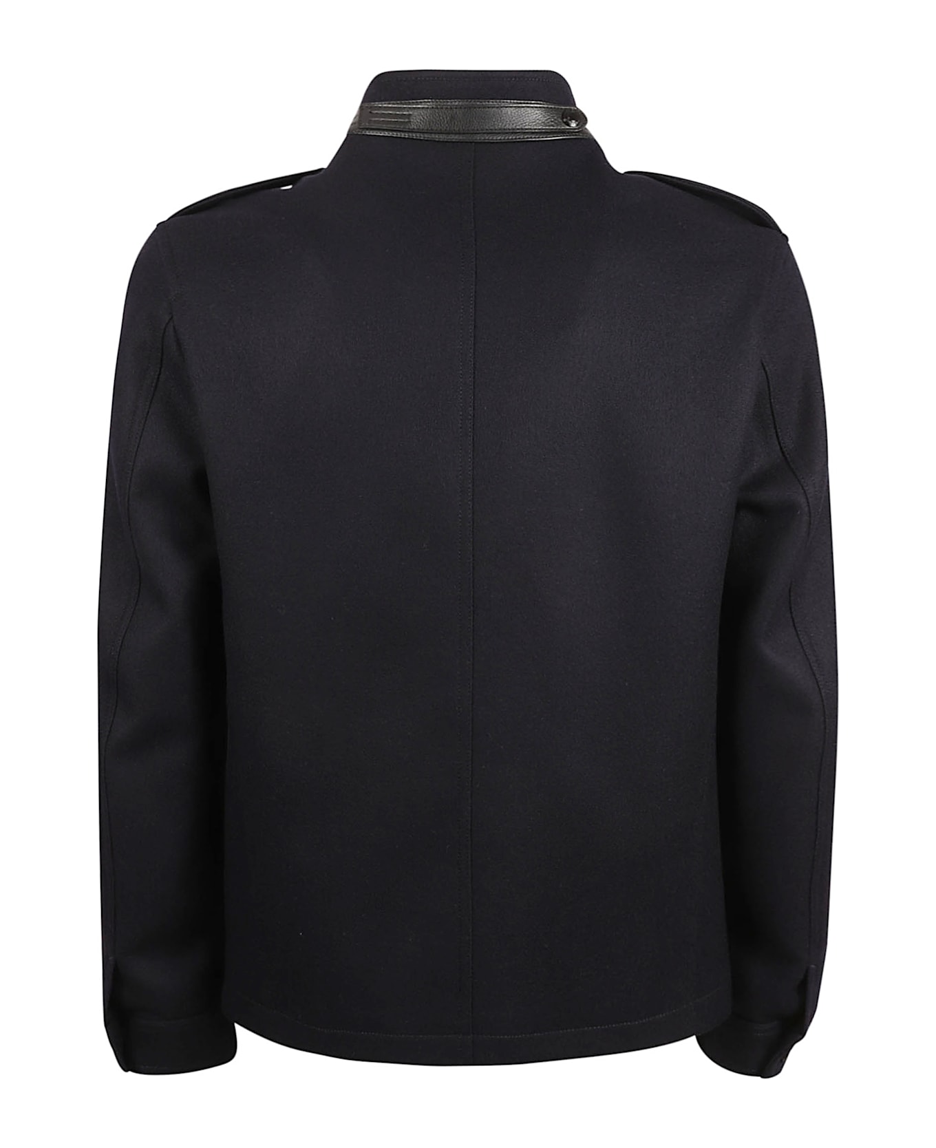 【送料&関税込】Tom Ford Japanese Light Felt Stand Collar Ja TOM FORD JAPANESE LIGHT FELT STAND COLLAR OVERSHIRT Navy