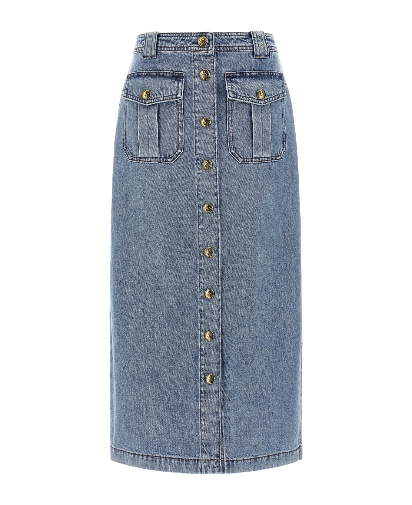 Zimmermann 
denim Pencil
 Skirt - Light Blue