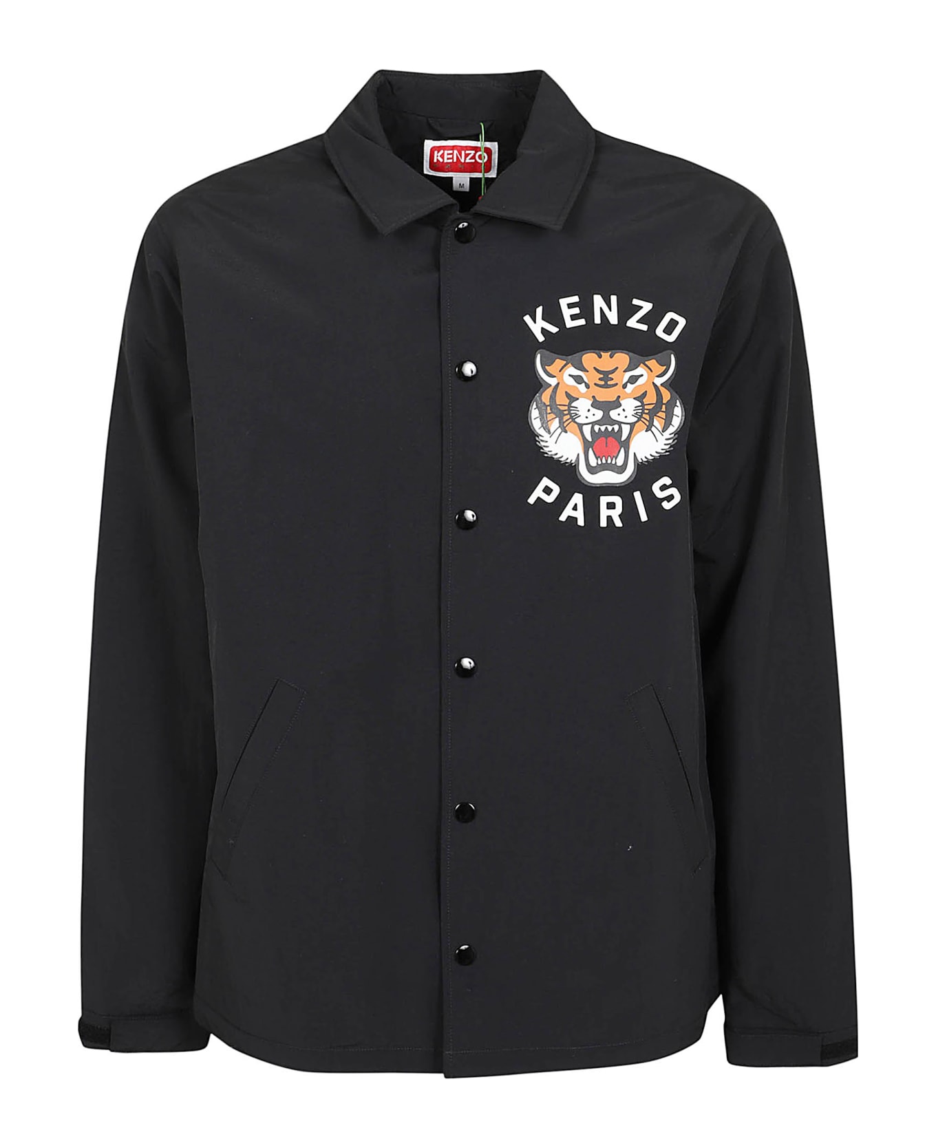 Kenzo Lucky Tiger Padded Coach Shirt - Black シャツ
