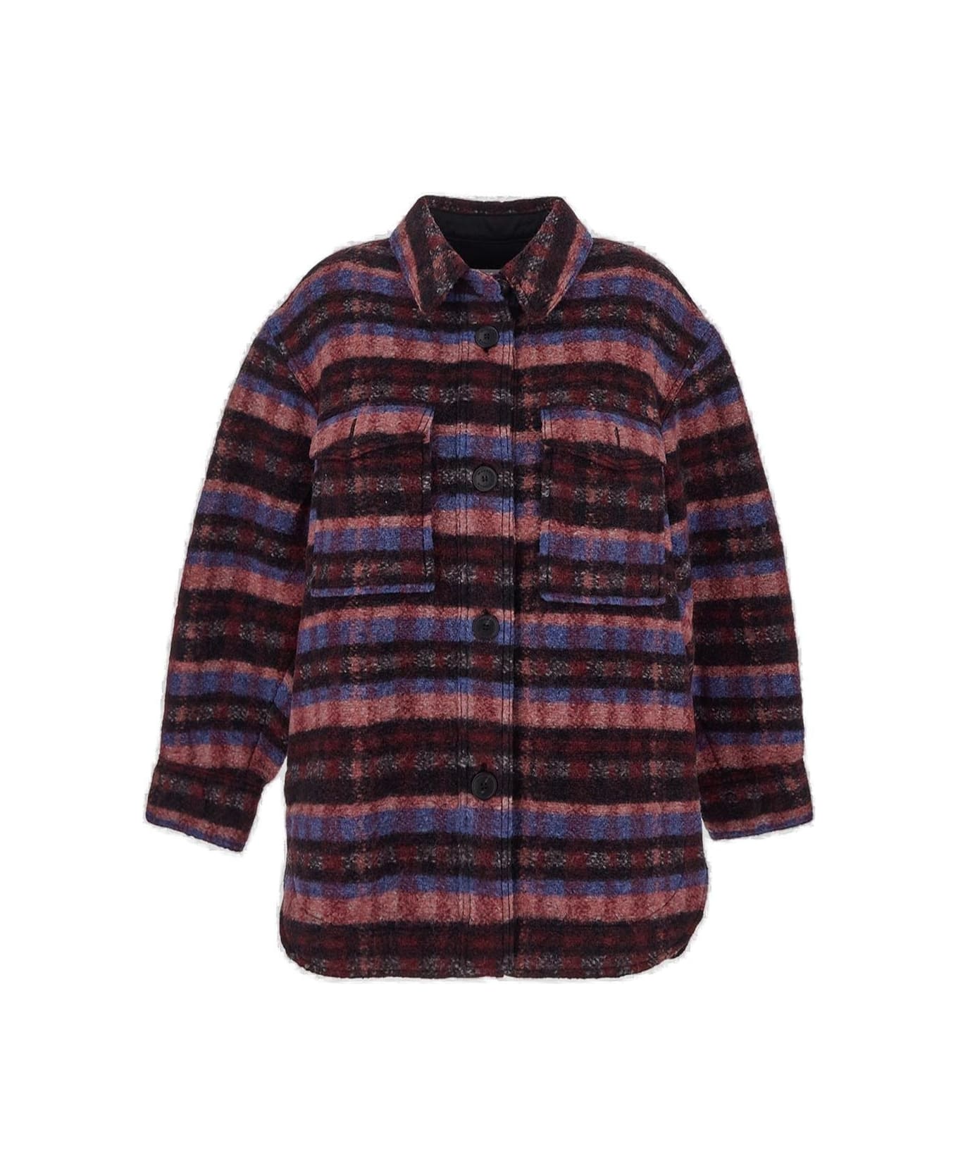 Marant Étoile Harveli Checked Shirt Jacket - Pink/Plum